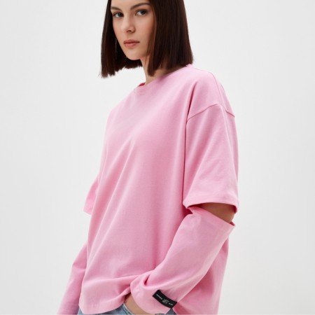 Jumper (longshilv) mist: basy, size l-xl pink color-1
