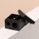 Cosmetic sharpener, with a lid, double, black color