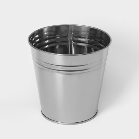 Vazon without pens, 5 l, h = 20.5 cm, stainless steel, GOST