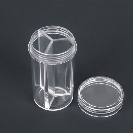 Organizer for decor, 3 sections, D - 4 × 7 cm, transparent-2