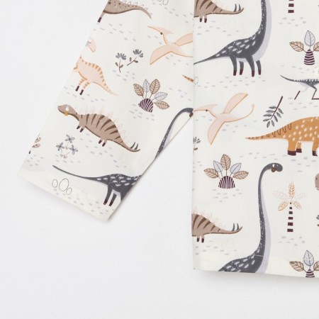 Pajama nursery (shirt, trousers) kaftan "dinosaurs", p. 110-116, white-6