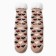 Women's socks with fur "hearts", beige color, size 36-40
