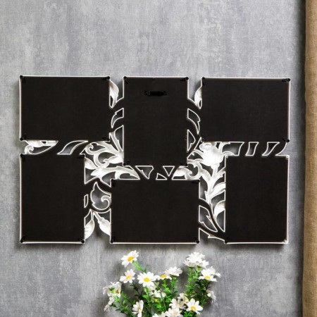 Photo frame plastic in 6 photos 10x15 cm "Bud" white 52x32 cm-3