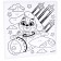 Picture on numbers for children "Puppy on an airplane", 15 x 15 cm