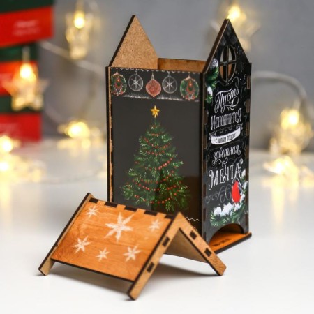 New Year's tea house "Let the cherished dream come true" 20x10.5x9.5 cm-2
