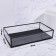 Square organizer for storage, 1 section, glass, 29 × 17.5 × 6.5 cm, the color is transparent/black