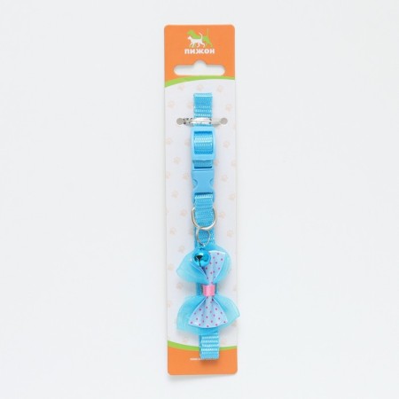 Collar "tenderness" with a bow, 30 x 1 cm, mix of flowers-9