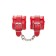 Handcuffs Anonymo, PU Skin, 27 cm, red color