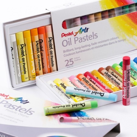 Oil pastel, 25 colors, Pentel 8/60 mm, in cardboard-6