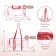 Bag in a hospital, with a cosmetic bag, red color