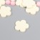 Decor for creativity wood "Flower and core" d-2 cm, set 10+10 pcs cream pink