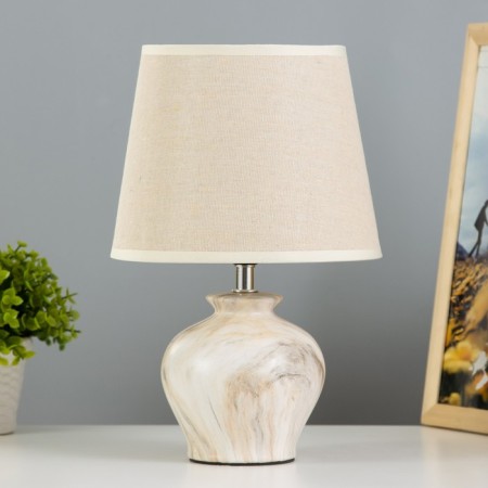Board lamp "KUMP" E14 40W white-brown 20x20x30 cm Risalux