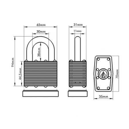 Castle of hinged matrix, 65 mm, elongated puff-1