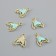 Decor for creativity metal, rhinestones "tail of the mermaid" blue 2.1x1.6 cm