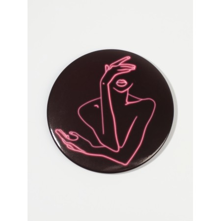 Mirror (1) b/took GRL PWR D7cm Metal/Paper Silhouette PVC/Box QF-1