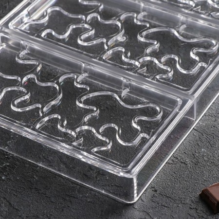 Konfinetta chocolate form "Abstraction", 27.5 × 17.5 × 2.5 cm, 3 cells (15.3 × 7.5 × 0.8 cm)-2
