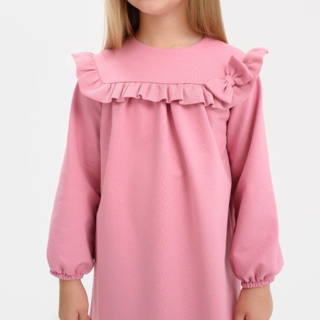 Dress for girls KAFTAN "BASIC Line", size 34 (122-128), pink color-2