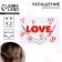 Hair jewelry on invisible "Love", 17 cm