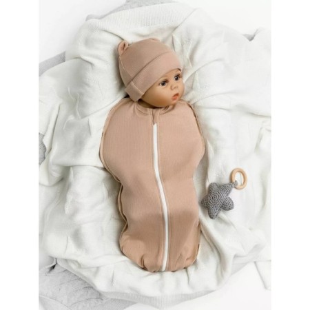 Lightning diaper with a fascion hat, height 56-68 cm, beige color-1