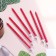 Candles for the cake "Classic" with a stand, 13 cm, 6 pcs, ruby