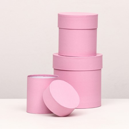 Set of hats 3 in 1 "pink", 15 x 15 - 13 x 13 cm-1