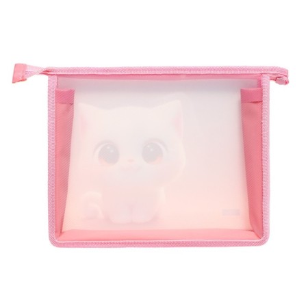 Folder for notebooks A5, 230 x 190 x 50 mm, lightning from above, plastic, calligrata "cat white"-2