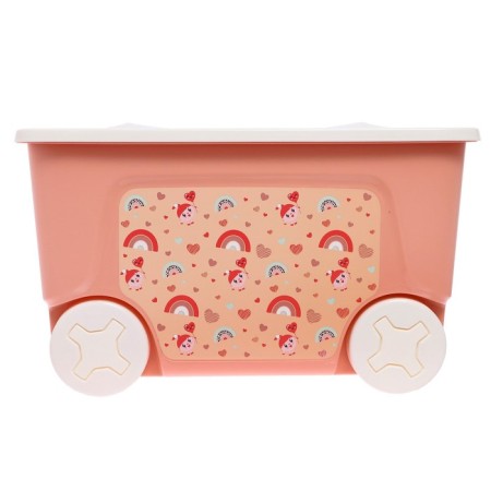 Children's box "kids" on wheels, 50 l, caramel color-1