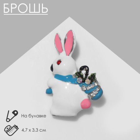 Brooch "Hare" traveler, color in gold