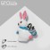 Brooch "Hare" traveler, color in gold