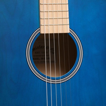 Acoustic guitar "Amistar N-513" 6 string, Menz. 650mm, art decoration, blue-3
