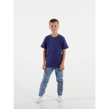 Children's T-shirt, height 122 cm, dark blue color