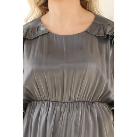 Women's dress, size 56, gray color-5