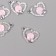 Decor for creativity metal, rhinestones "heart with crown" silver, lilac 2.1x1.6x0.6 cm 1070844