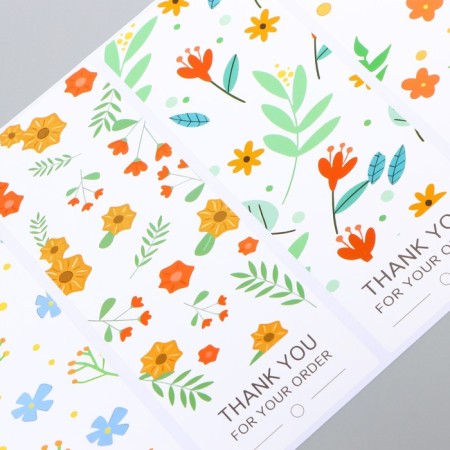 Sticker paper Gratitude "Small flowers" set 40 pcs 15x24 cm-1