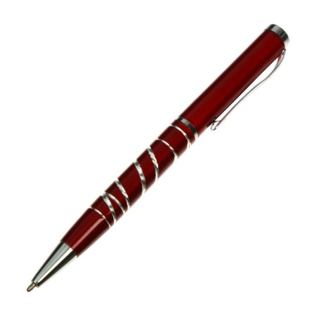 Gift handle, ball "glow" in a plastic case, rotary, red body with silver-3