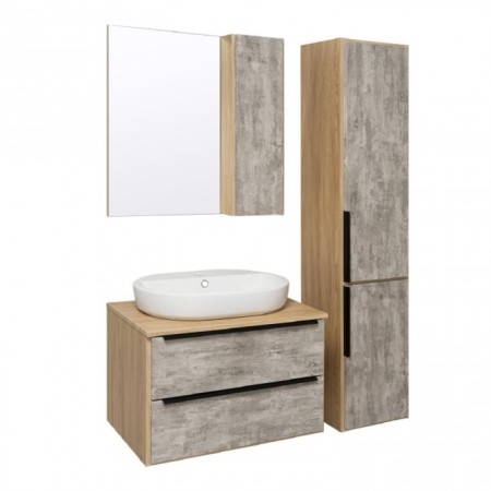 Cabinet-mirror "Malta 70" Gray oak, right-2