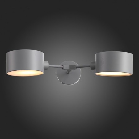 Wall lamp EVOLUCE. Sle183701-02. Gemento. 2x60 watts, E14, 51x12 cm, gray color-7