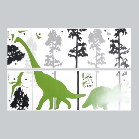 Sticker Plastic Interior color "dinosaurs silhouettes" set 2 sheets 30x90 cm-1