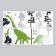 Sticker Plastic Interior color "dinosaurs silhouettes" set 2 sheets 30x90 cm