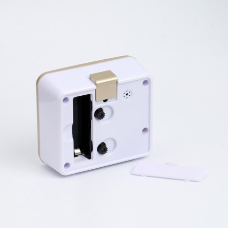 Clock - HELL WITHOOL "Classic" with backlight, discrete move, 8.5 x 7.5 cm, aa-2