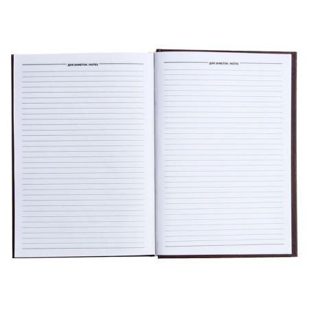 The diary half -dantered for 4 years A5, 192 leaf "Leather", solid cover, silk, brown-9
