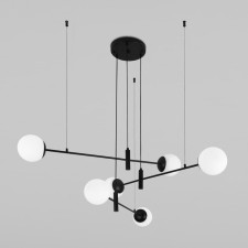Suspended lamp Eurosvet Planet 70146/6, E27, 6x60W, 1170x1170x1070 mm, black color black