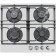 Hon surface MBS PG-611WH, gas, 4 burners, mechanical. Management, white