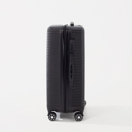 Middle suitcase 24 ”,“ Cartes factory ”, lightning department, code castle, 4 wheels, black color-1