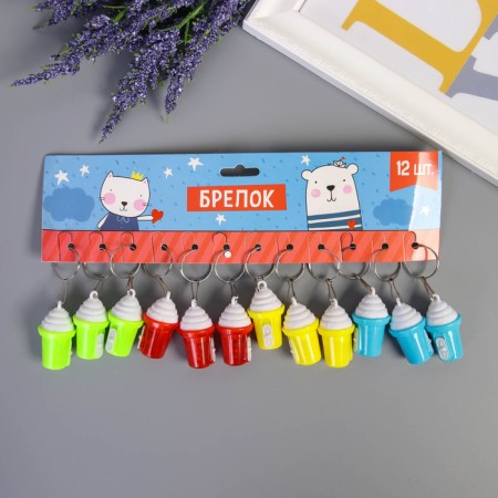 Light light on the ring "ice cream in a glass" flashes mix 4.5x2.5x2.5 cm-4