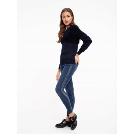 Jumper Female Conte Elegant, Size XS, Blue Color-2