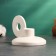 Leo candlestick White gloss, 8x13x10cm