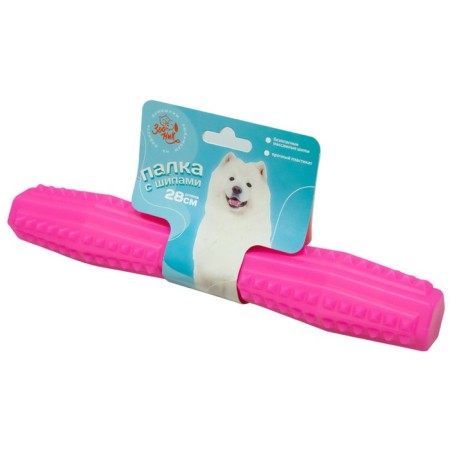 Toy "Swey stick with spikes" Zononic, 28 cm, plastric, pink
