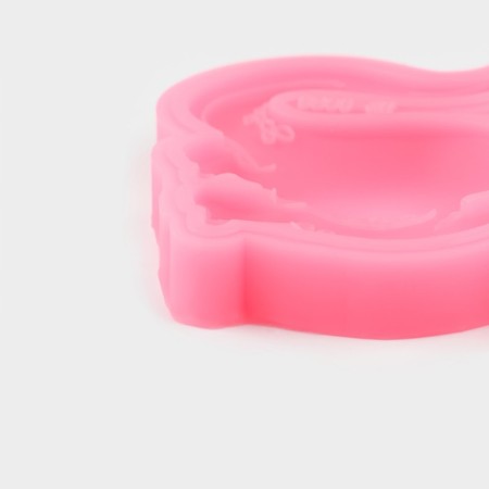 Mold "Dinosaur", silicone, 8 × 8 × 12 cm, pink color-3