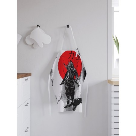 Apron kitchen with a photo print "Japanese Samurai", adjustable, size OS-1